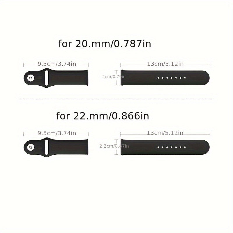 Silicone Smartwatch Replacement Bands for Samsung Galaxy Watch 4 5 Pro Classic Active 2 Gear S3 GT 2 3 20mm 22mm Multicolor Pack