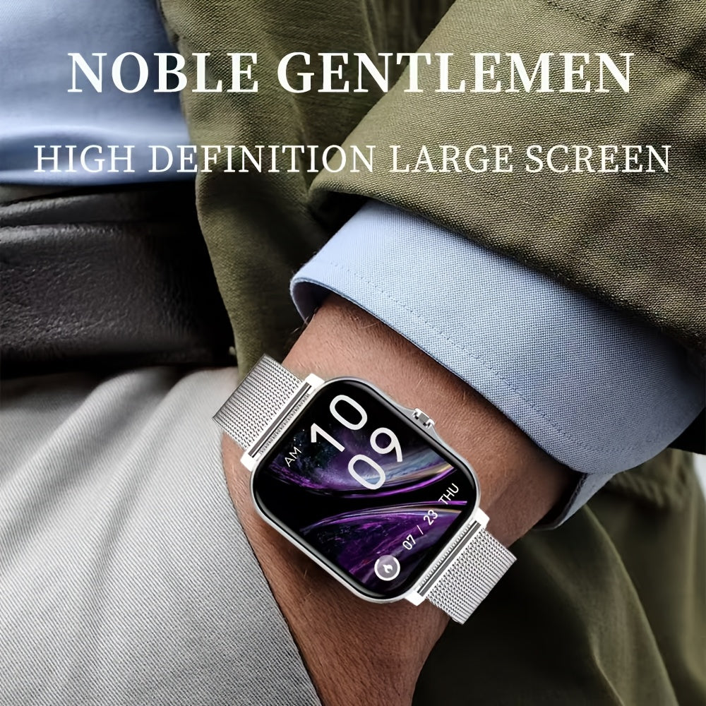 Ultra-Thin Smartwatch for Men and Women with Sports Modes Sedentary Reminders and Weather Notifications