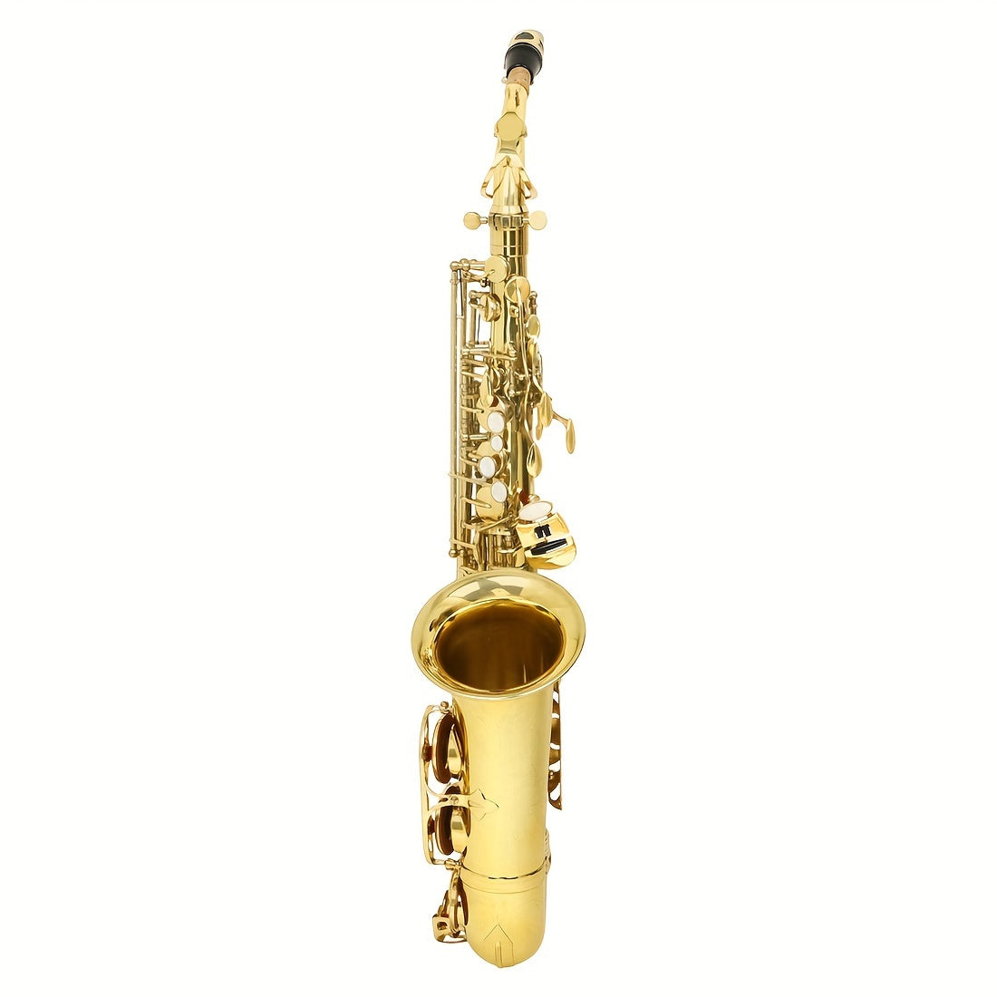 Alto Saxophone in E Flat Brass Body White Shell Key Golden Finish with Case