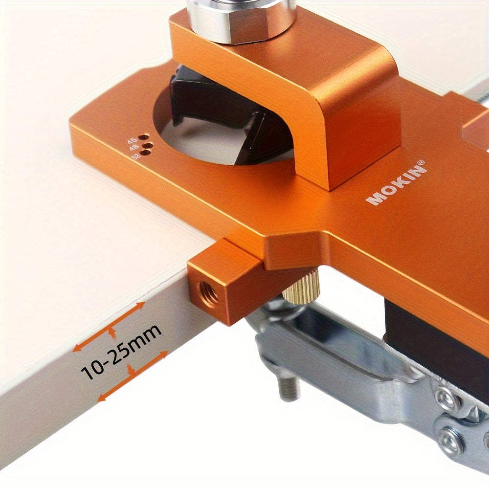 Adjustable Aluminum Cabinet Door Boring Jig for 35mm Hinge Hole Drilling Woodworking Tool