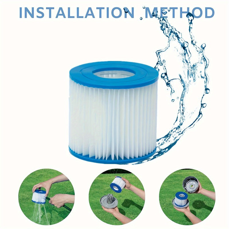 Pool Filter Cartridges Replacement for D-Type and SFS Models with Vacuum Floor Attachment