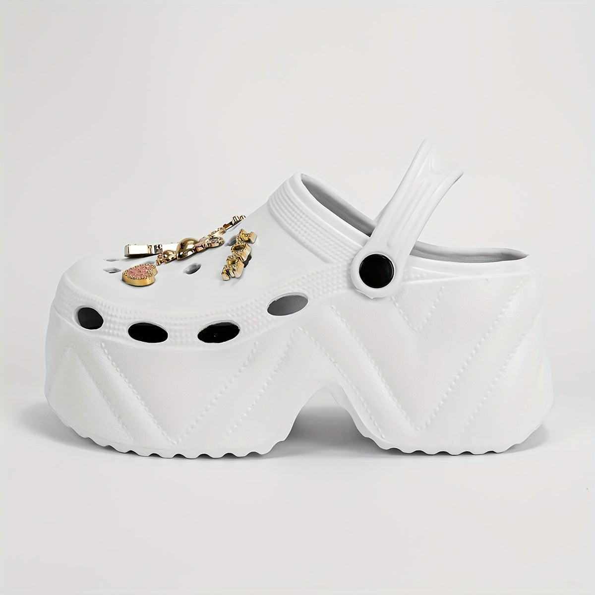 Women's Watermelon and Rabbit Charms Platform Clogs EVA Sandals