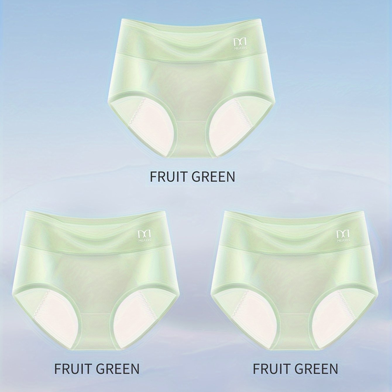 Breathable Ice Silky Menstrual Panties for Women Leak-Proof Postpartum and Period Use 3 Pack