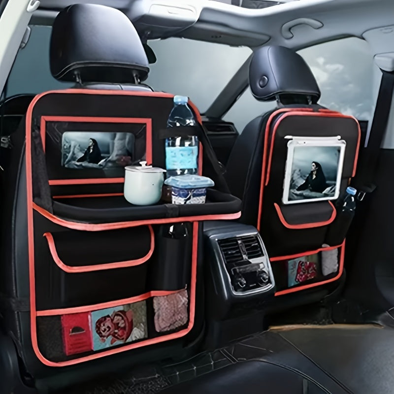 Universal Car Seat Organizer With Tablet Holder Multi-Pockets Tidy Car Interior