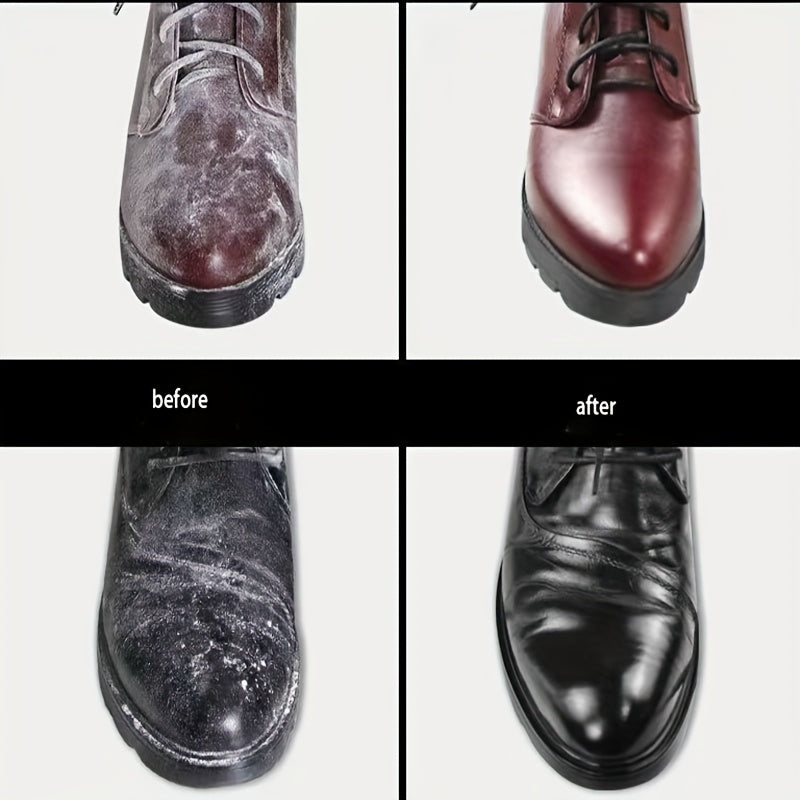 Men Shoe Care Nourishing Oil and Cream Black Transparent Brown