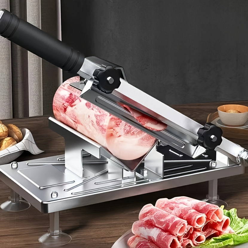 Stainless Steel Manual Meat and Vegetable Slicer for Precise Cutting Kitchen Tool