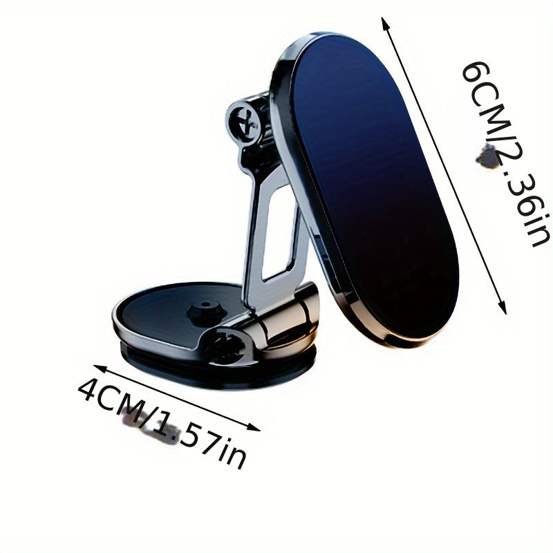 Universal Magnetic Car Phone Holder with 360° Rotation and Retractable Dashboard Mount