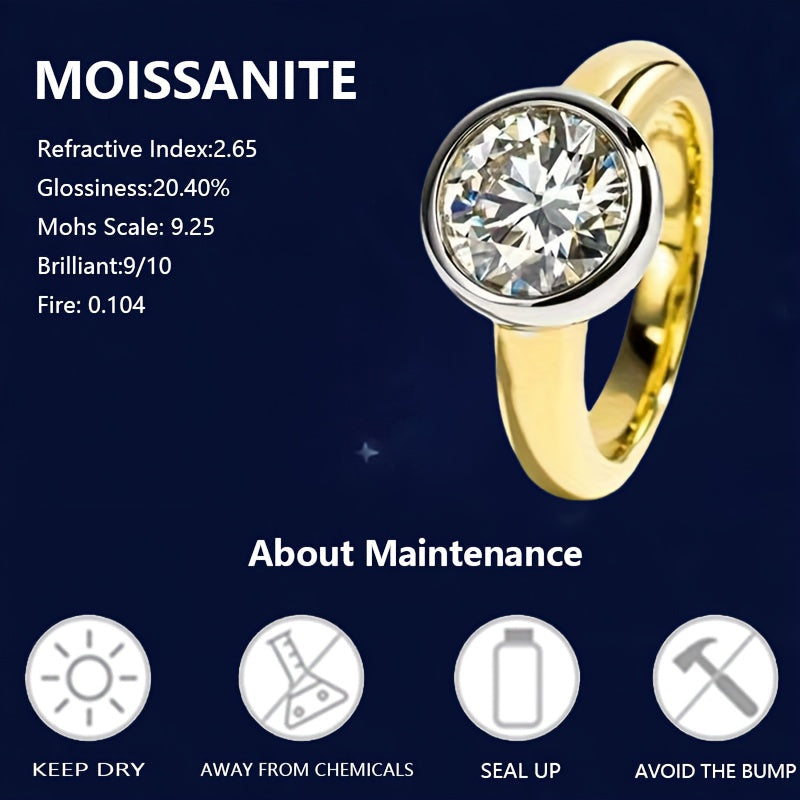 Vintage Boho uslubidagi 3 karat Moissanite suv to'lqinli uzuk ayollar uchun