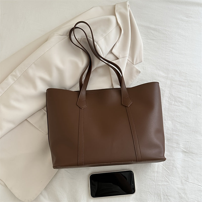 Women's Lightweight Tote Bag for Daily Commutes and Going Out with Double Handles and Polyester Lining