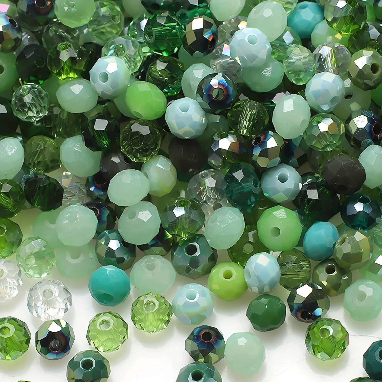 500 Pieces Imitation Crystal Glass Beads 4mm Faceted Round Spacer Jewelry Making
