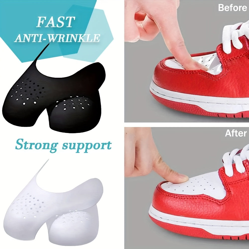 2 Pairs Anti-Wrinkle Shoe Stretchers for Sneakers Black White