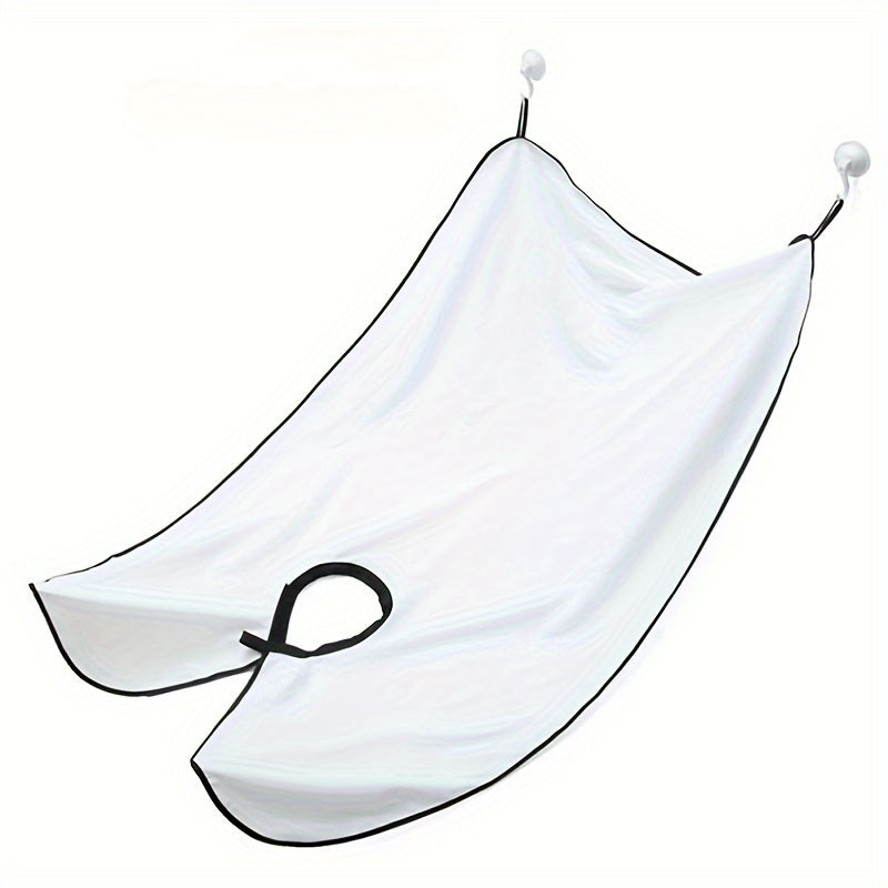 Men's Beard Trimming Apron with Suction Cup Fixing Device for Easy Clean-Up