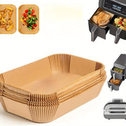 Set of 100 Rectangular Air Fryer Liners for Easy Cleaning and Food Residue Protection