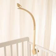 Kids' Bed Hanging Wooden Bird Bell Bracket Home Decor Light Brown