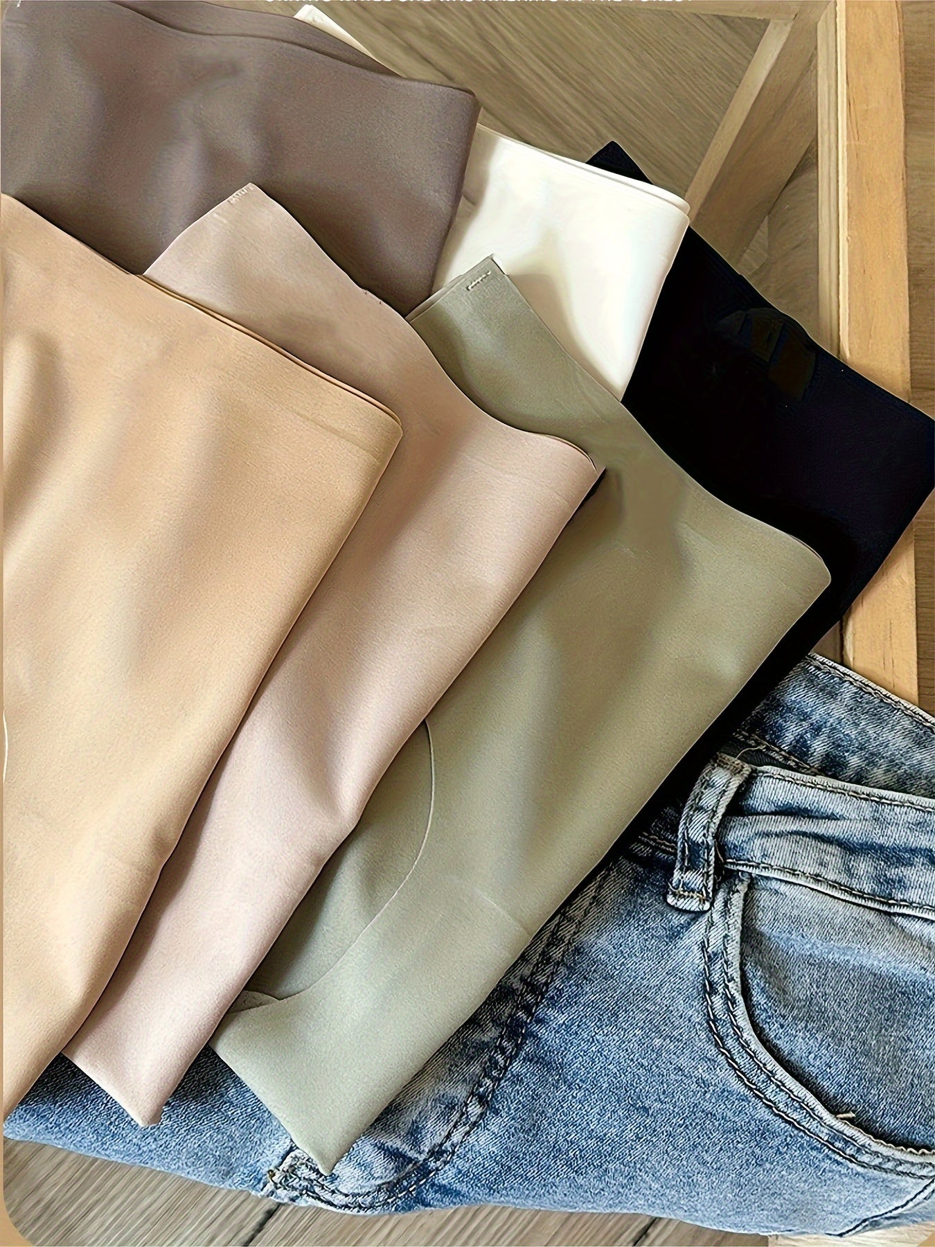 6-Pack Seamless Solid Color Panties for Women Mid Rise Briefs Knit Fabric