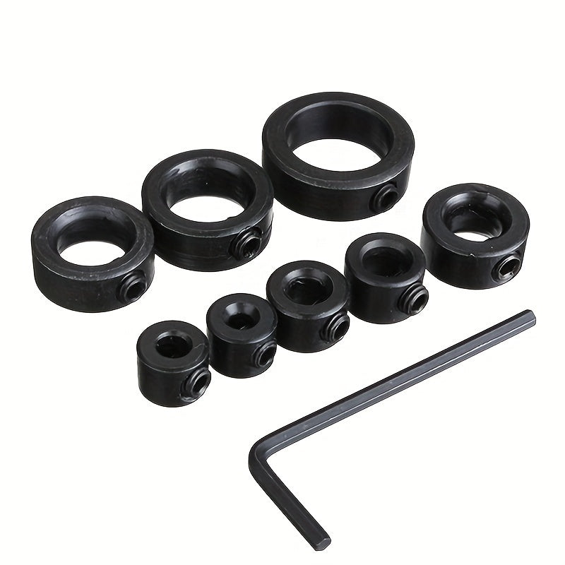 Adjustable Drill Depth Stop Bit Collar Set Woodworking Tool with Screws
