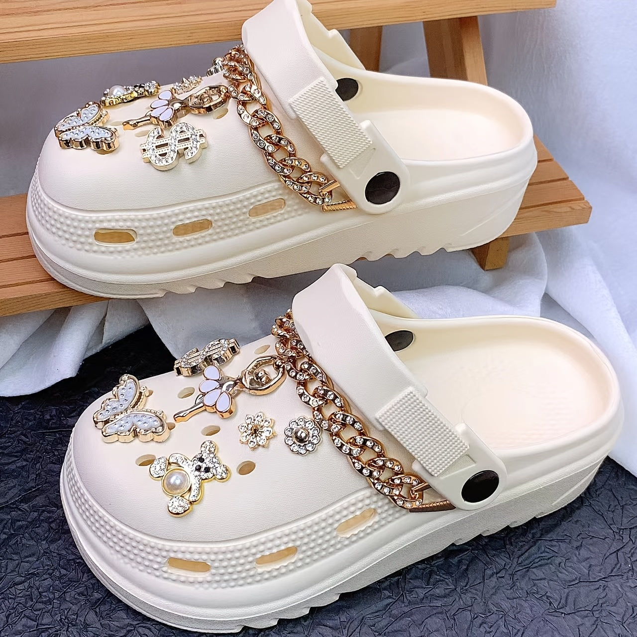 Women'S Casual EVA Mules Clogs Platform Slip-Ons Solid Color