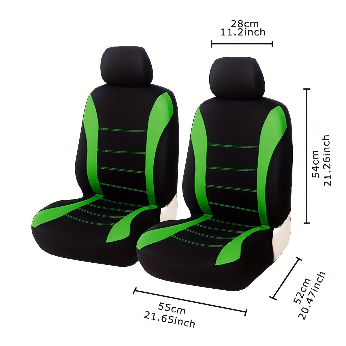 Universal Car Seat Covers Polyester Front Pair Gray Black Tan Blue Red Auto Seat Protectors