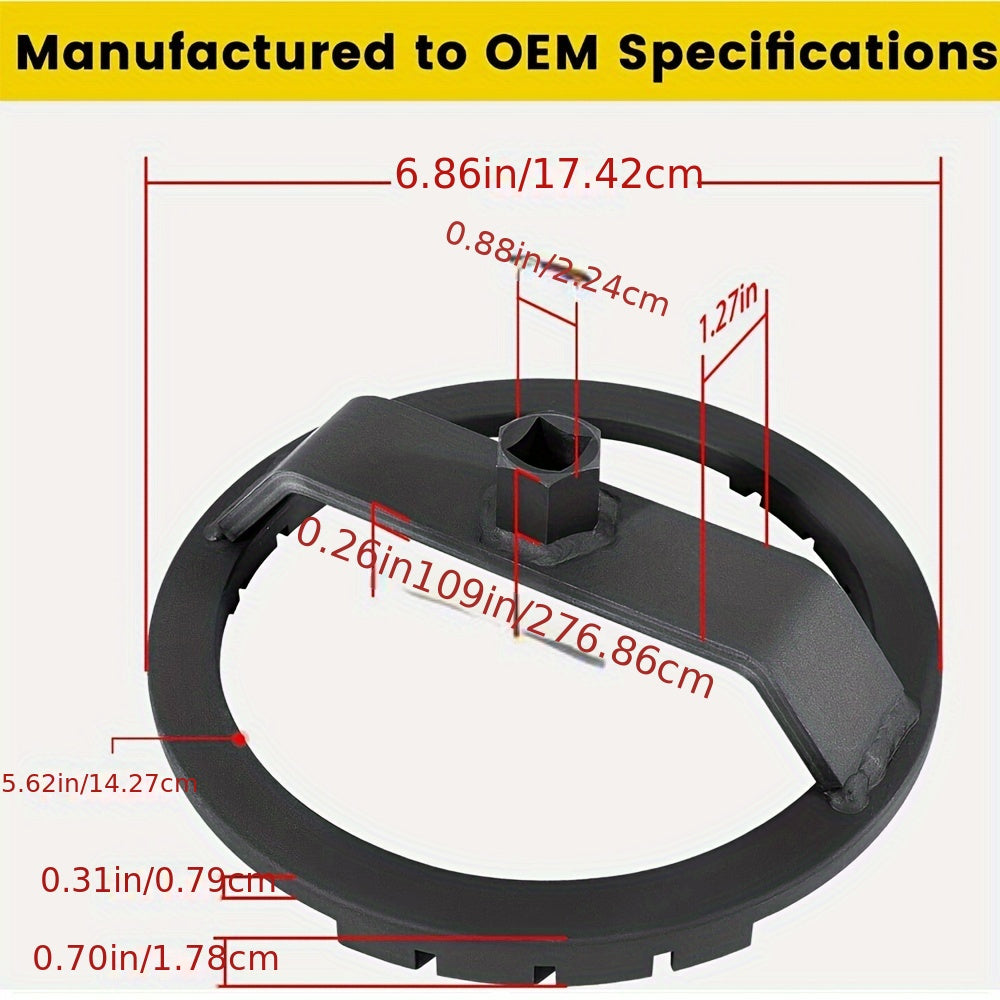 Universal 3-in-1 Fuel Tank Cap Wrench Adjustable Steel Open End Spanner