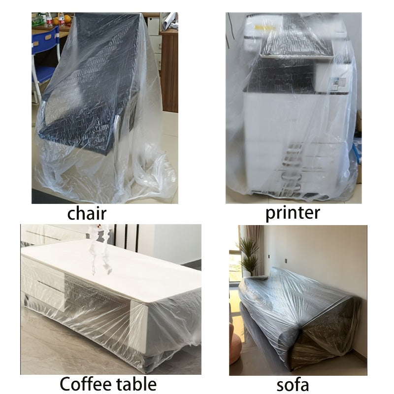 Protective Plastic Dust Covers for Appliances and Office Equipment 1/2 Pack