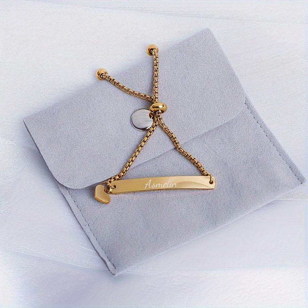 Браслет с сердечником из титанового сплава для женщин, персонализированный подарок для дочерей