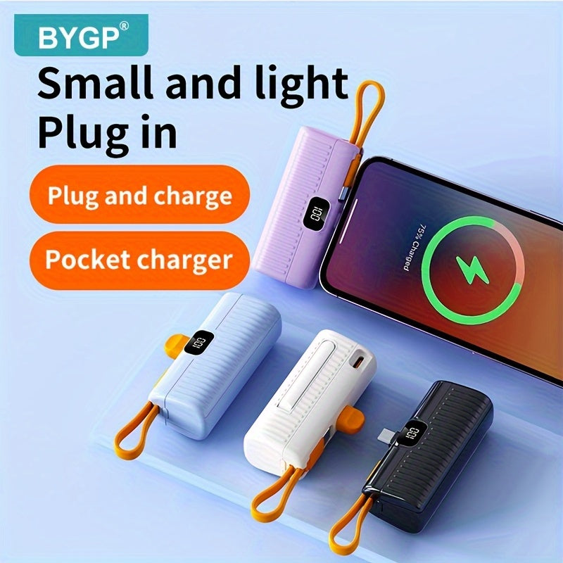 5000mAh Mini Portable Power Bank for iPhone iPad Samsung Android USB-C Emergency Charger