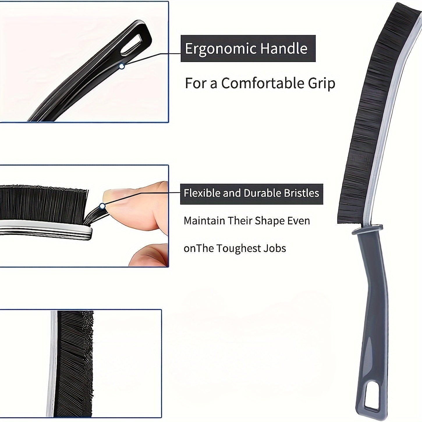 Multi-Purpose Long Handle Brush for Windows Doors and Surface Cleaning