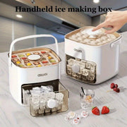 Large Capacity Dual-Layer Ice Maker with 48 Cubes and Safety Lid