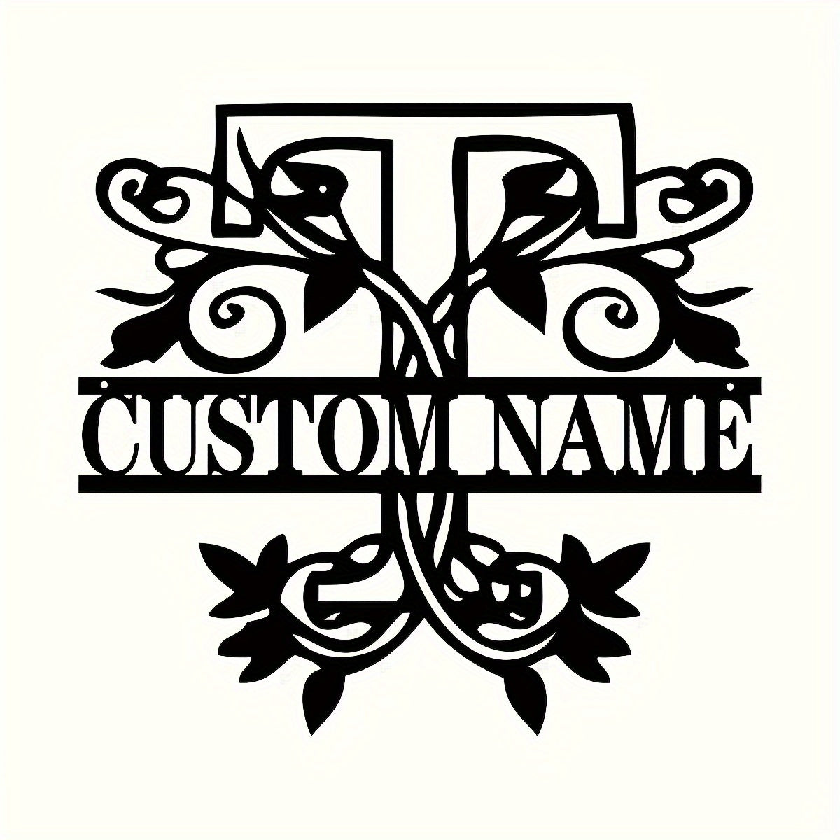 Shaxsiylashtirilgan Metall Devor San'ati - Bo'lingan Lala Monogram Dizayni - Moslashtiriladigan Temir Oila Ismi Belgisi, Uyga Ko'chish, Rojdestvo, Thanksgiving, Bitiruv va 4-Iyul Sovg'alari uchun Mukammal