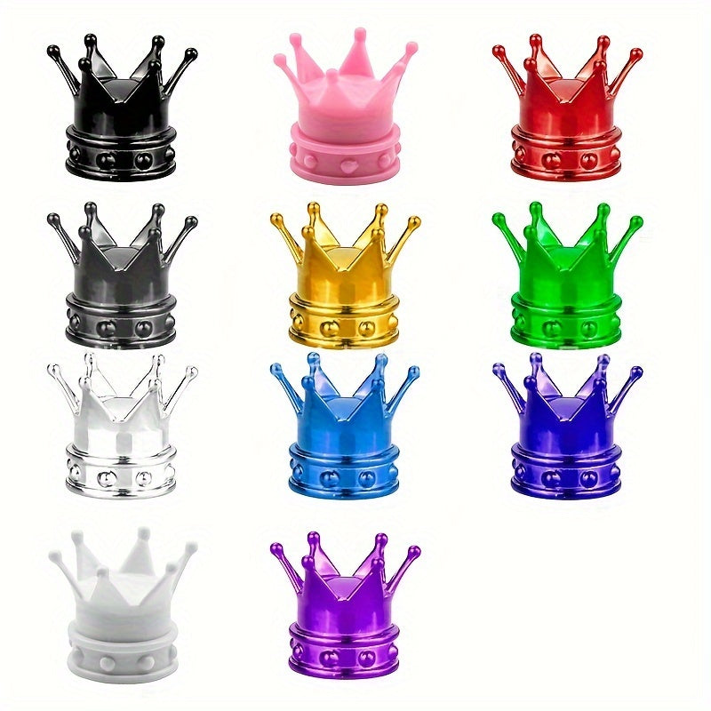 Universal Tire Valve Caps Crown Style Car Bicycle Motorcycle Decorations