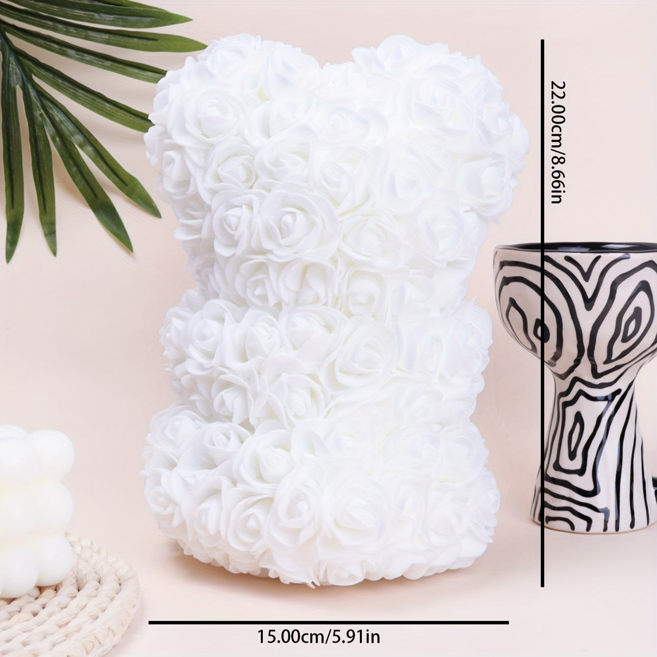 Decorative Rose Bear for Weddings Engagements Christmas Graduation Battery-Free Party Decor Gift