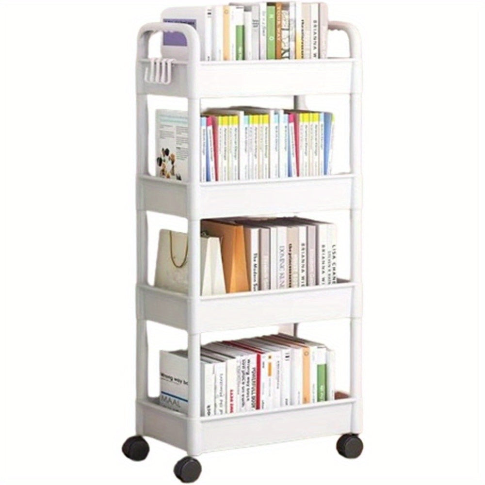 Carro de almacenamiento multifuncional con ruedas y estantes