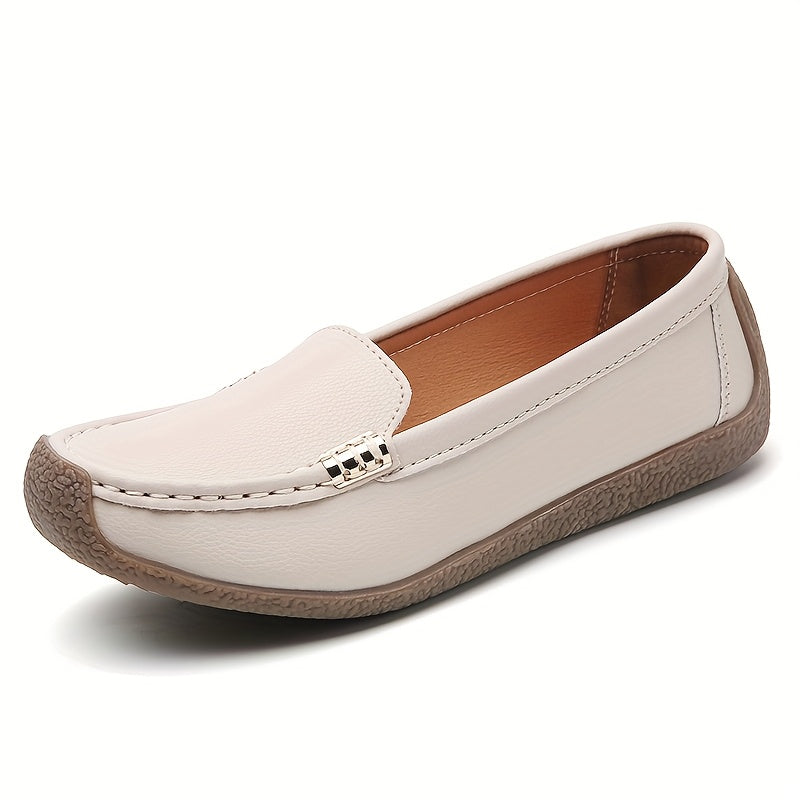 Women's Slip-On Loafers Synthetic Casual Shoes Black All-Season