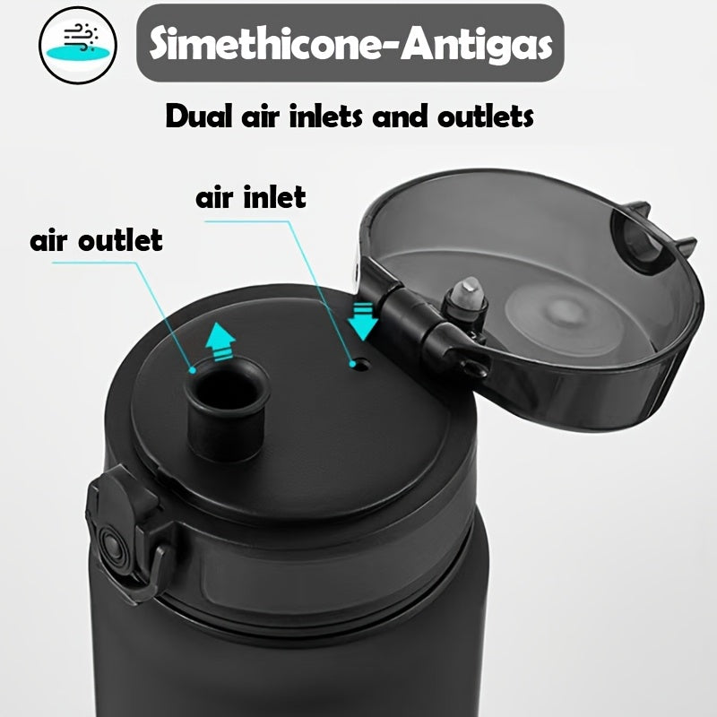 Gradient Water Bottle 750ml 1000ml Leak-Proof BPA-Free Plastic for Outdoor and Home Use