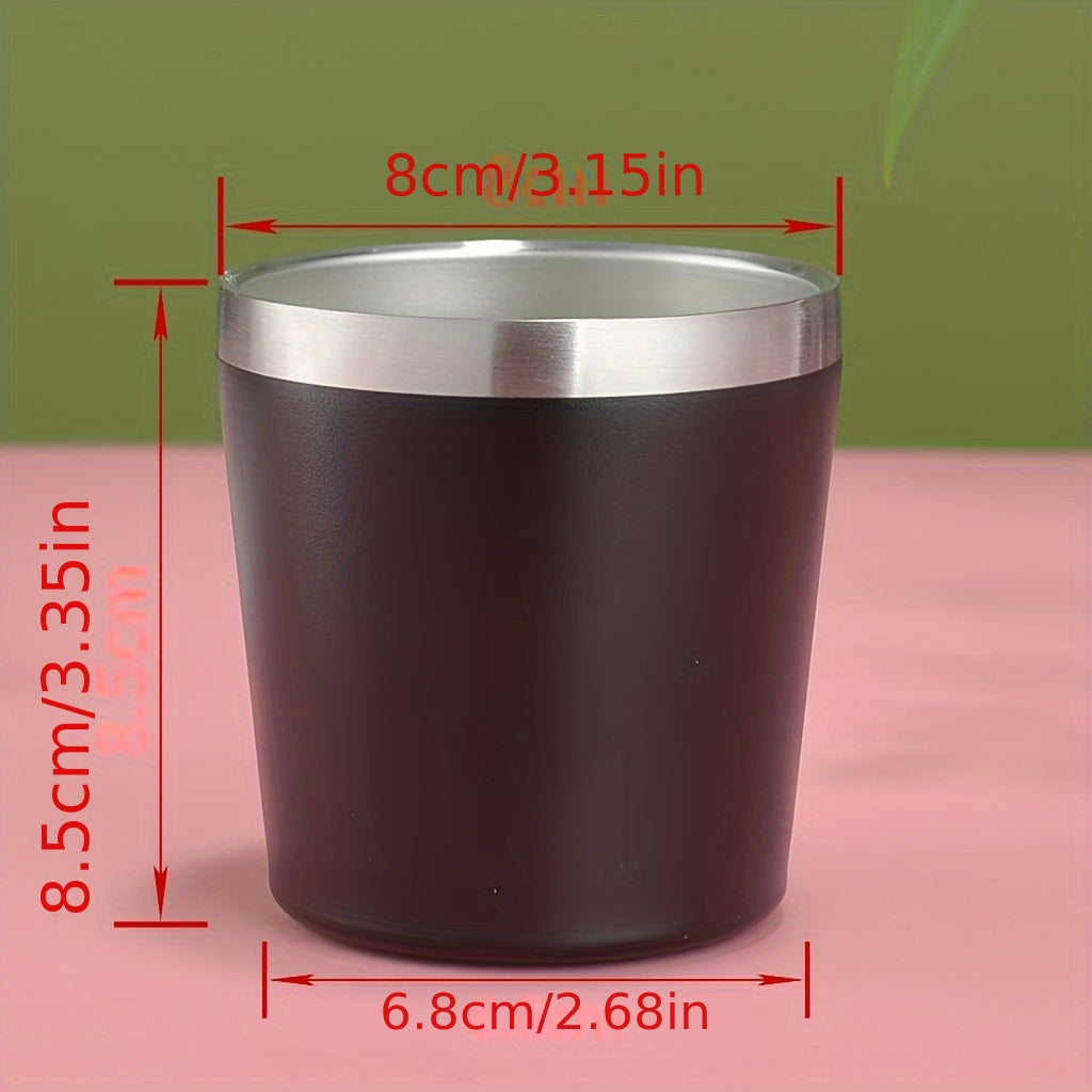 Noxud qotishma mini tumbler izolyatsiyalangan qopqoq bilan - 8oz 260ml ikki devorli vakuumli stakan issiq va sovuq ichimliklar uchun - Qo'l bilan yuvish mumkin va qahva va boshqa ichimliklar uchun qayta ishlatiladigan