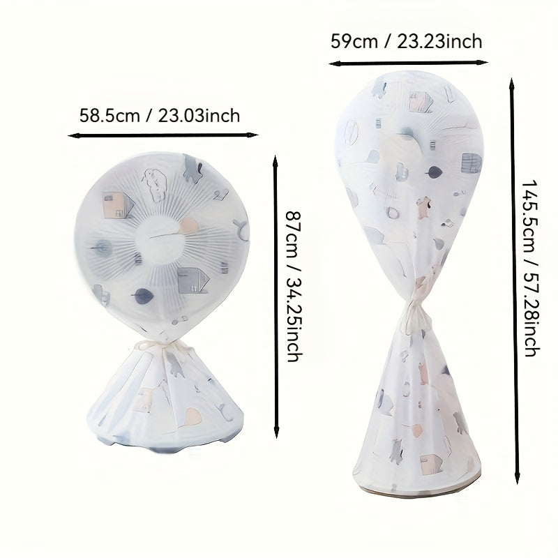 Waterproof Dust-Proof Velvet Elastic Fan Cover for Floor Standing Fans