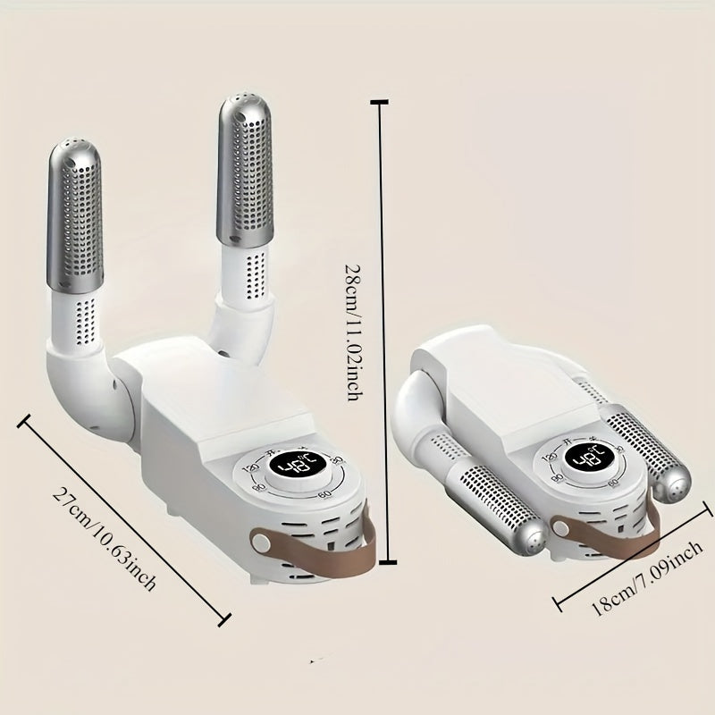 OSREE portativ poyabzal qurituvchi, vaqt belgilash funksiyasi va egiluvchan dizayni bilan, turli xil poyabzal turlari uchun mos keladi.