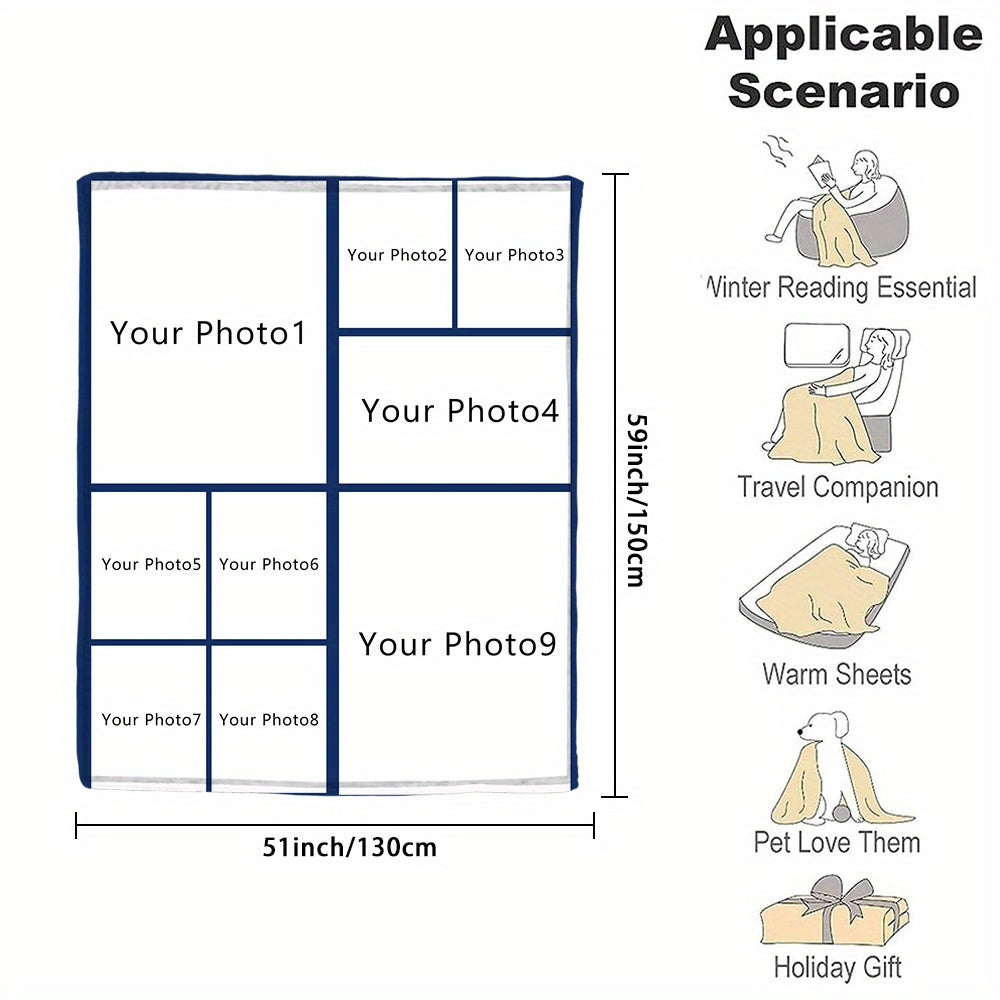 Personalized Couple Flannel Throw Blanket Soft Warm Gift for Couch Bed Camping