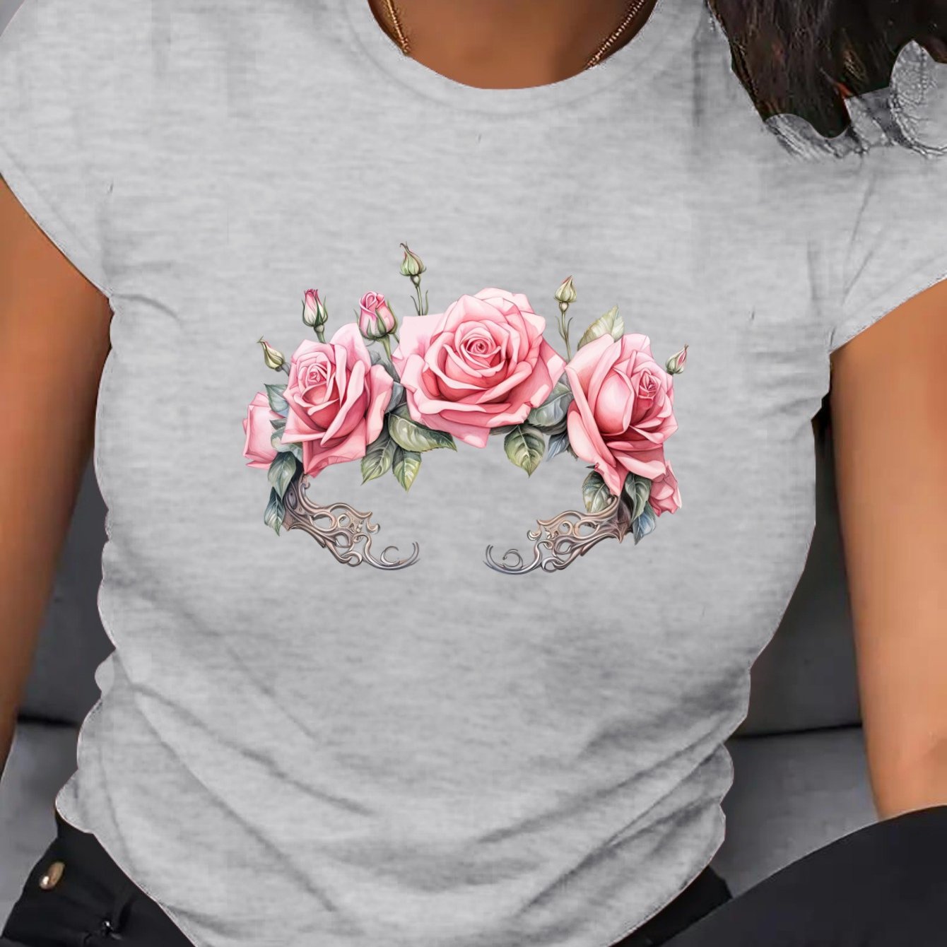 Camiseta suelta para mujer de gran tamaño, algodón transpirable, manga corta casual