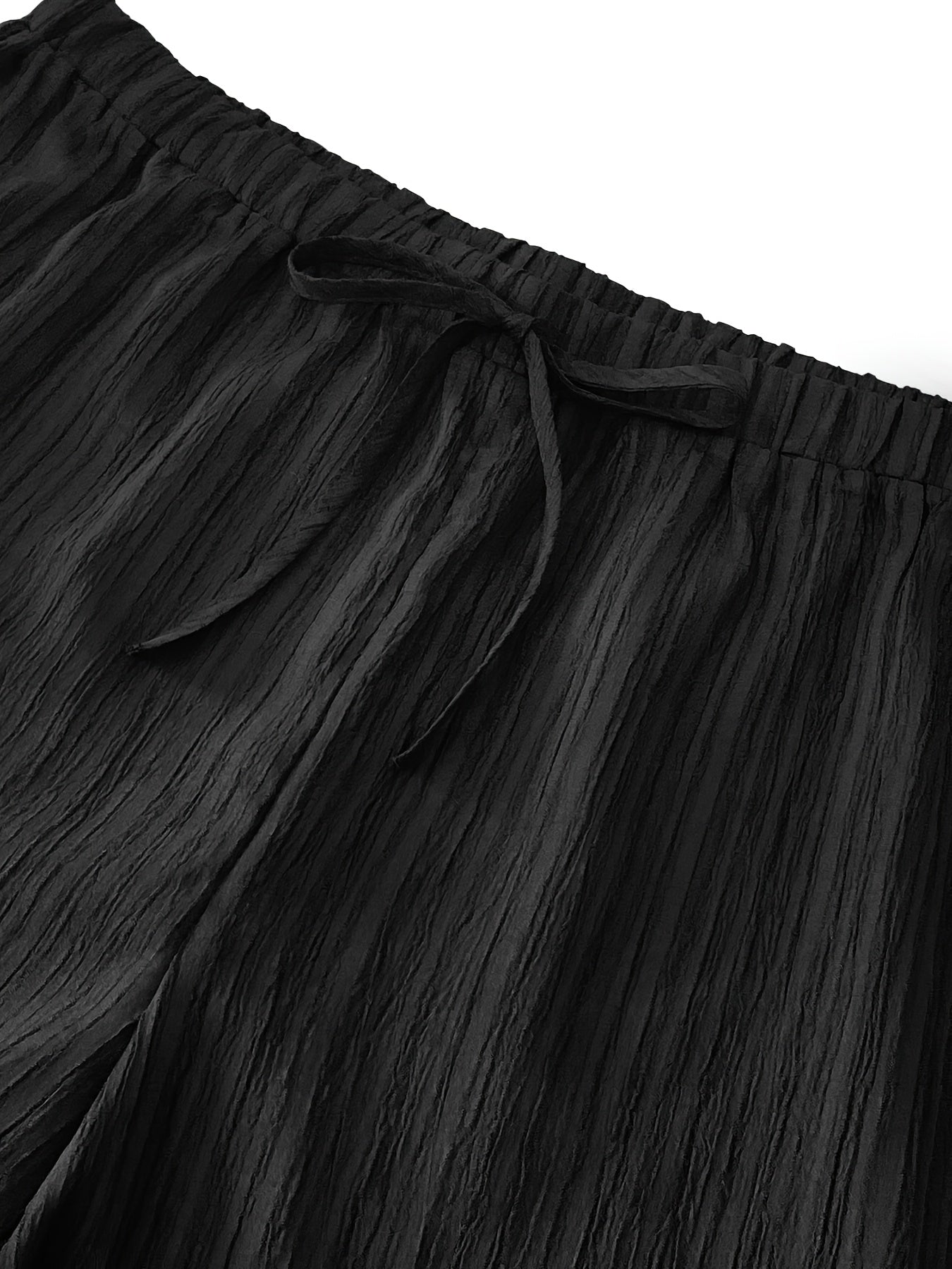 Шорты для женщин plus-size летние с плиссировкой, бантом на талии, свободный крой, без эластана