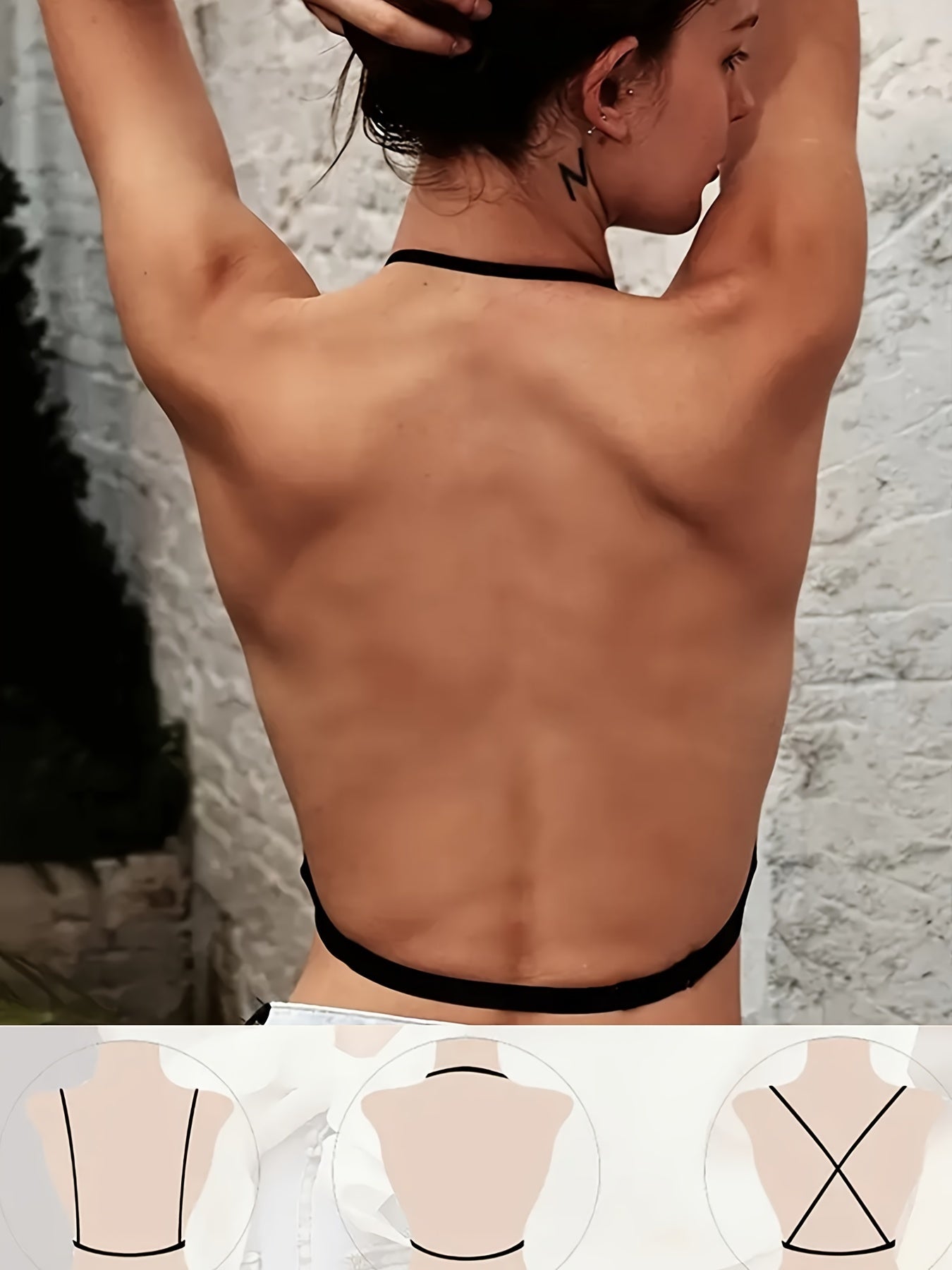 Backless Push-Up Bra Seamless Polyamide Spandex Removable Padding Invisible Comfort