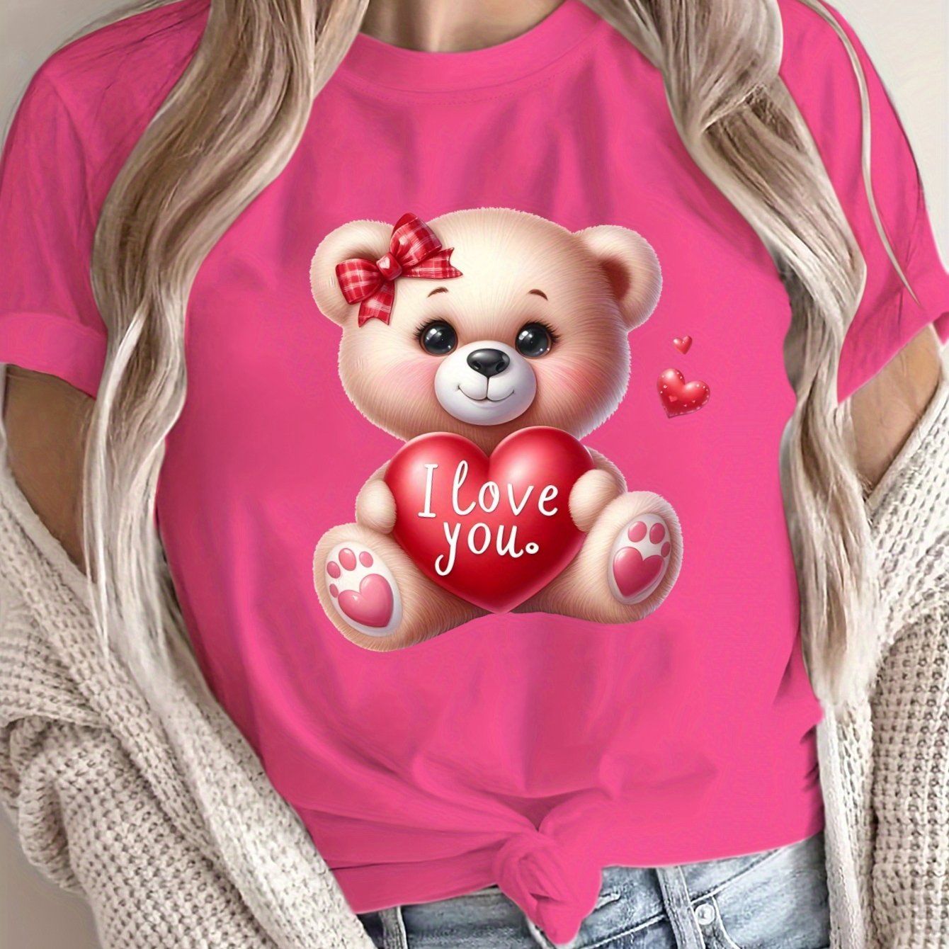 Women's Loose Large Size T-Shirt Spring Summer Casual Short Sleeve Breathable Fabric