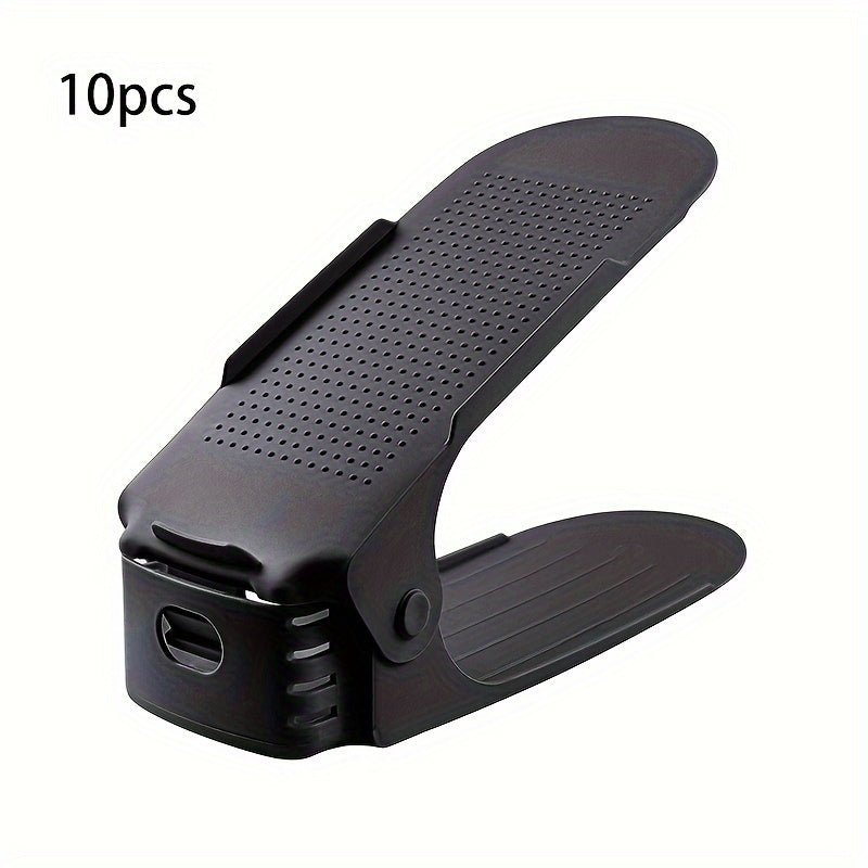 10 Adjustable Plastic Shoe Racks Space-Saving Hallway Entryway Living Room Organizers