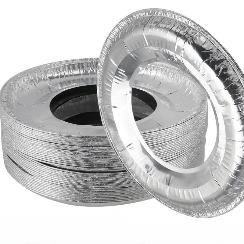 Disposable Gas Burner Liners 9-Inch Aluminum Foil Stove Top Protectors