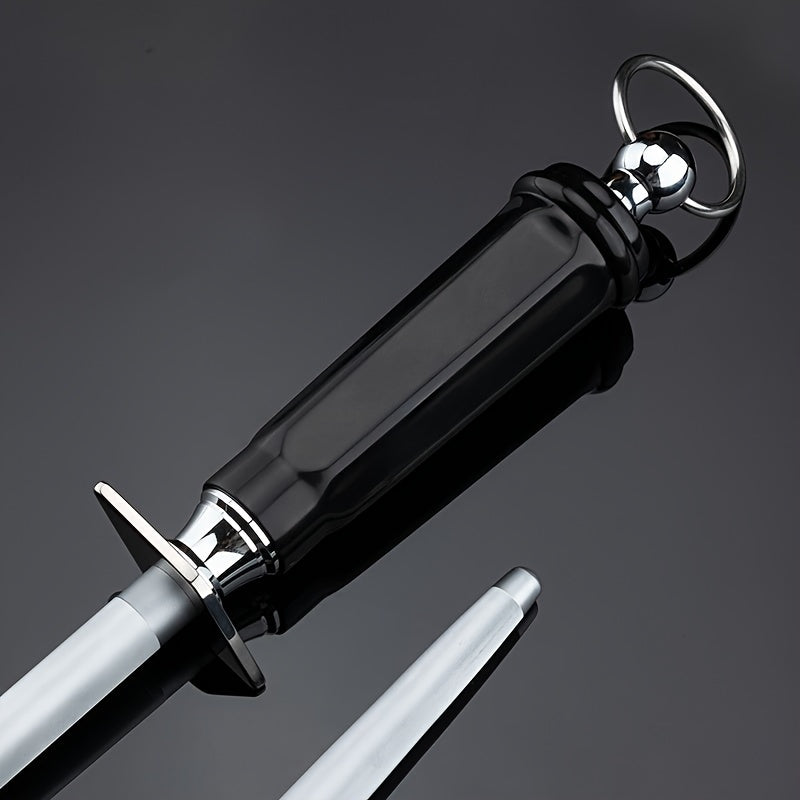 12-Inch Alloy Knife Sharpener with Fine Grit, Sturdy ABS Handle, Manual Kitchen Sharpening Tool