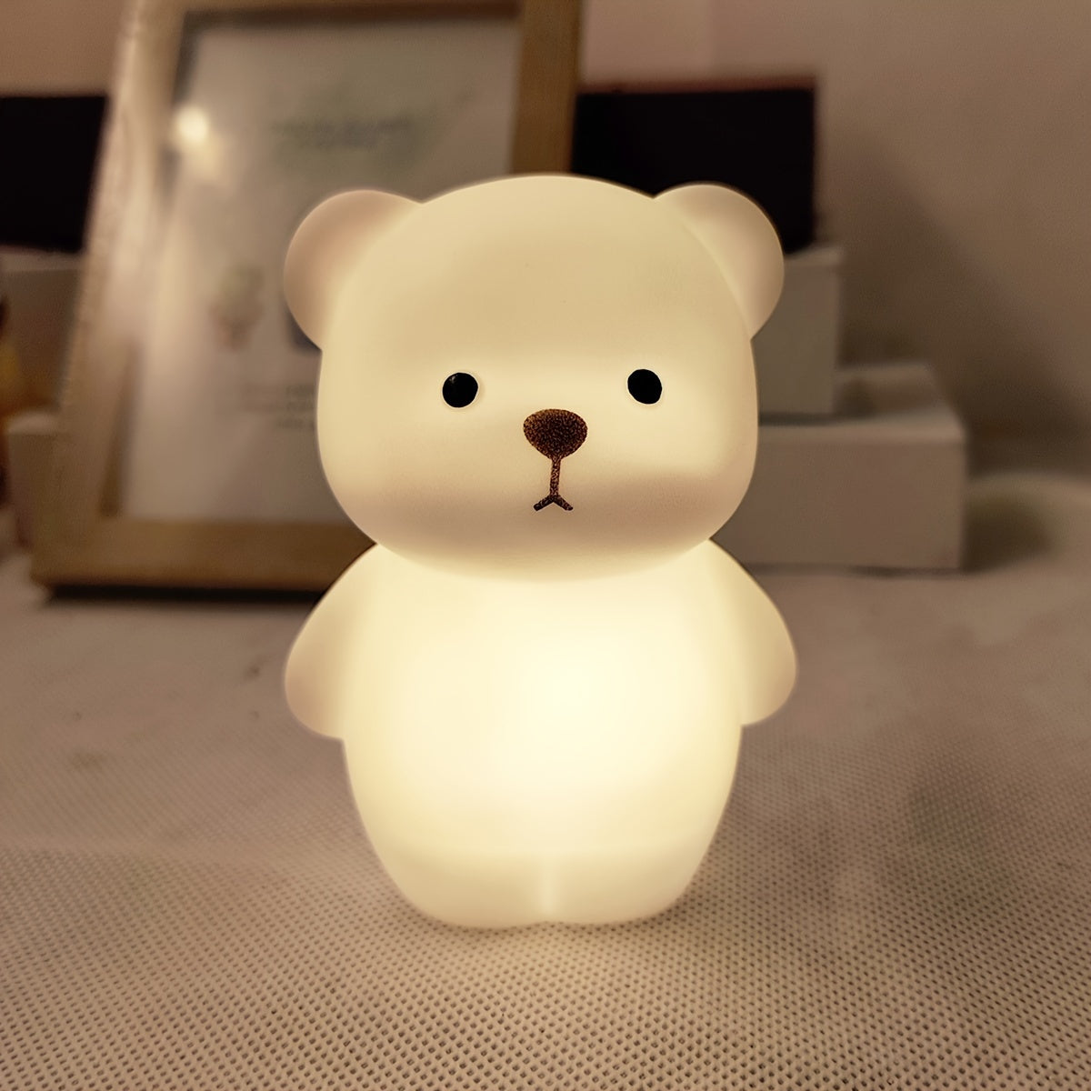 Lámpara de noche LED para animales, lámpara de oso independiente, alimentada por batería, regalo para fiestas navideñas