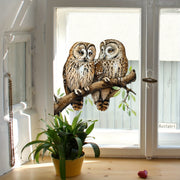 Lifelike Owl Window Decal 30cm Reusable Glass Tile Sticker for Home Decor