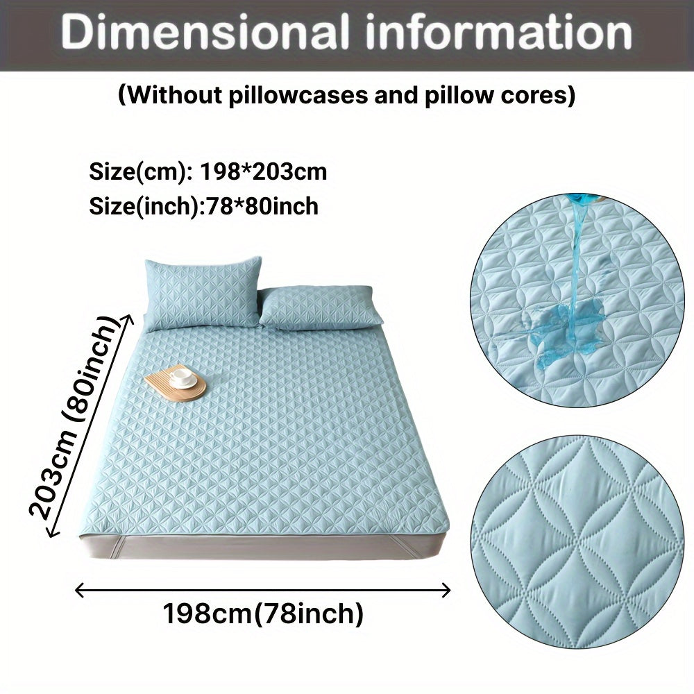 Waterproof Mattress Protector Hypoallergenic Breathable Dustproof Ultra-Soft Bed Cover for Bedroom Dorm Hotel