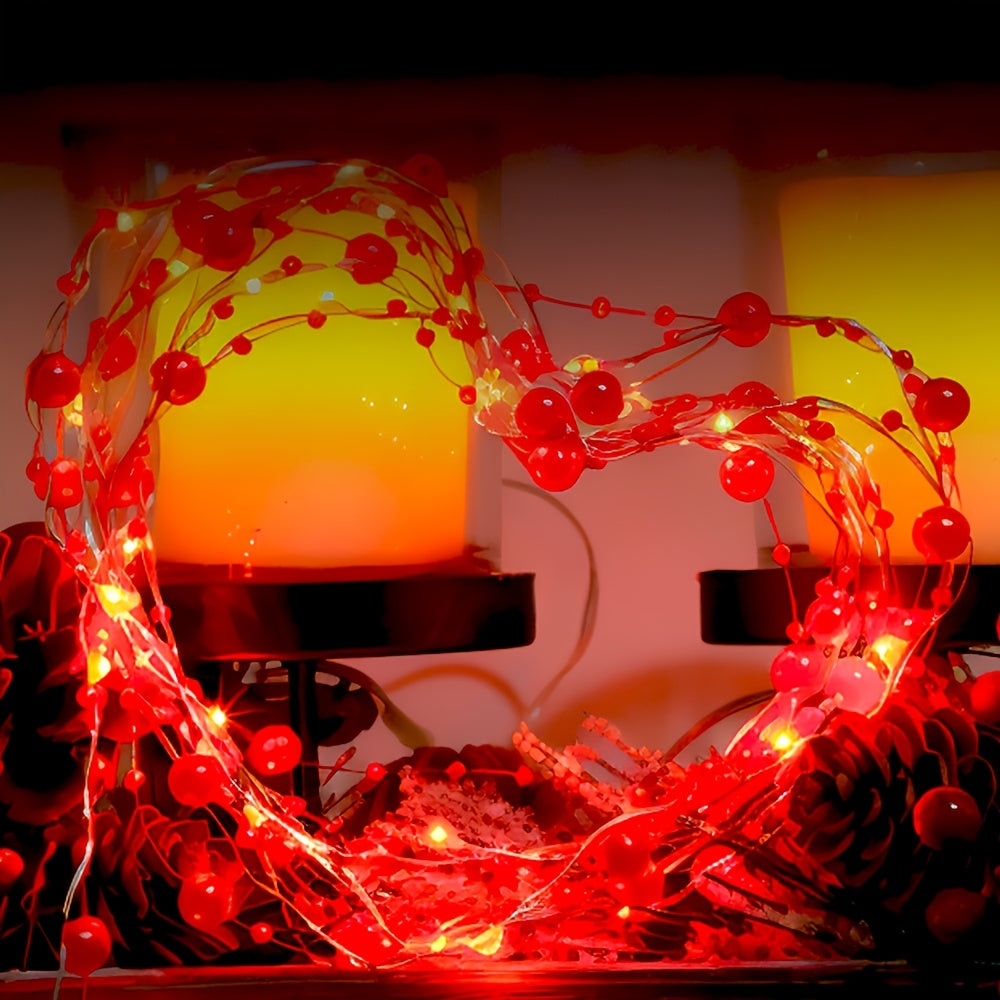 Warm White Pearl String Lights 20/50 LED Battery Operated Fairy Lights for Bedroom Wedding Decor