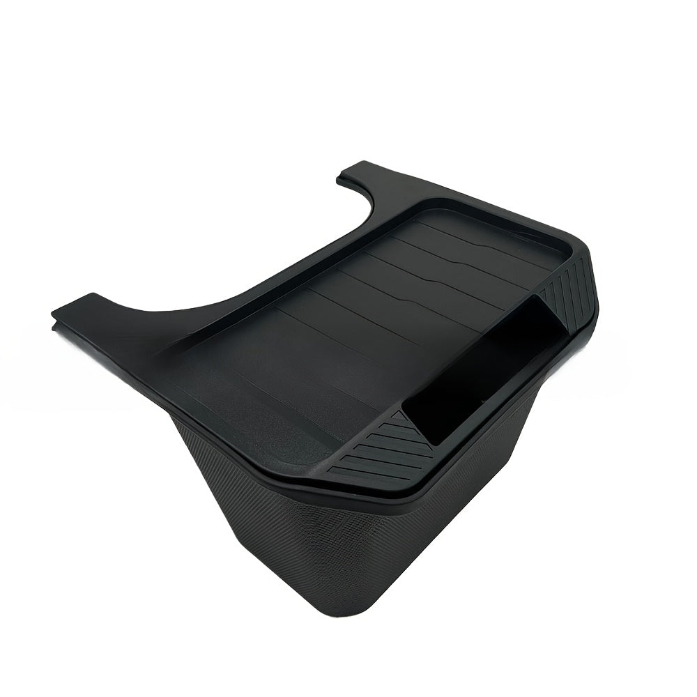 Rear Middle Storage Box and Lid for Tesla Model 3/Y Black Plastic